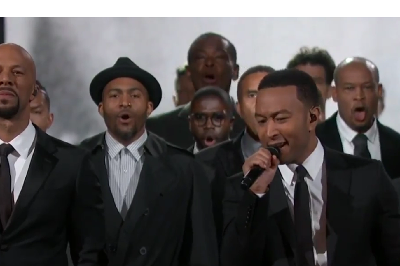 Byron singing with John Legend and Common on the Oscars!