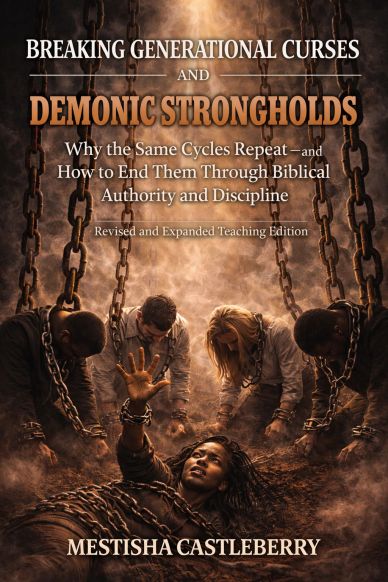 Book cover illustrating breaking chains from generational curses and demonic strongholds.