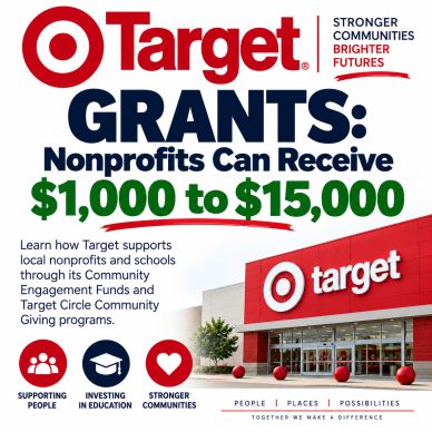 Target grants $1,000 to $15,000 to nonprofits.