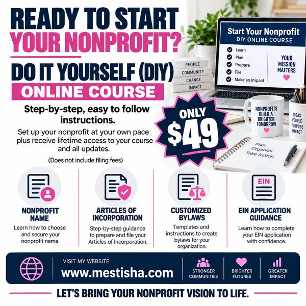 Online course to start your nonprofit for $49 with step-by-step guidance.