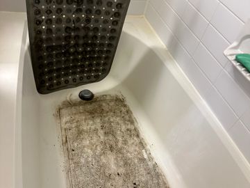 Before bath tap cleaning