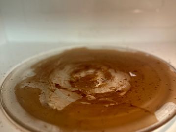 Before microwave cleaning