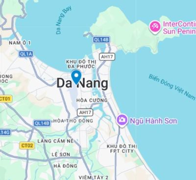 Da Nang, Vietnam. Danang map.