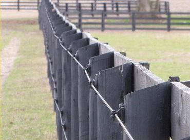 4 Board Solid Oak Fencing Lined with Electric Fencing