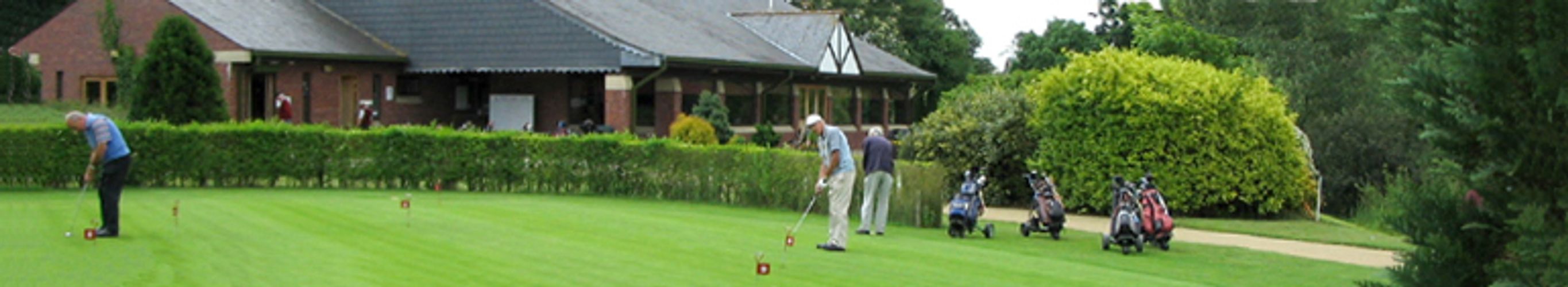 playing golf