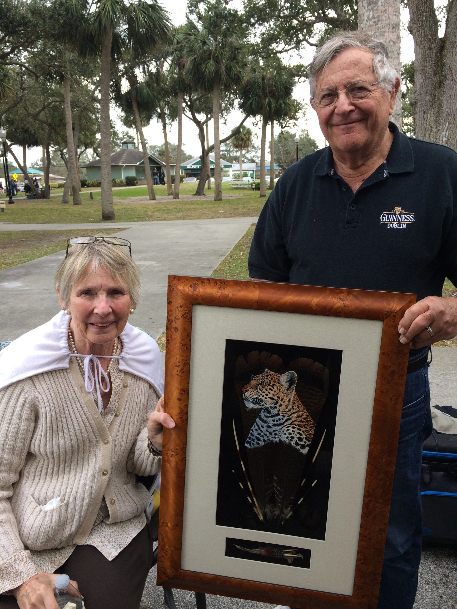 This charming couple met me at  the Sebastian Art Festival.  My Leopard cub went home with them :)