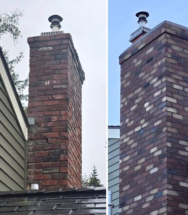 chimney restoration & stone veneer OAK HARBOR