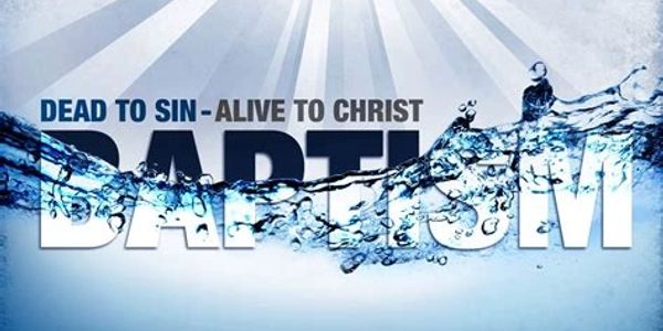 Baptism with water and spiritual message.