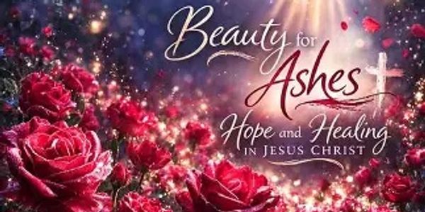 Inspirational message with roses and light.