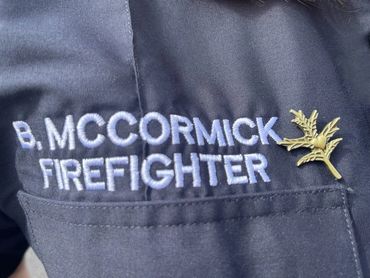 Fireman, honoring the fallen member of his department.