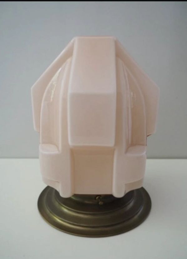 Art Deco Milky Glass Celining Pendant