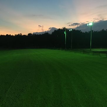 Driving Range at night with lights