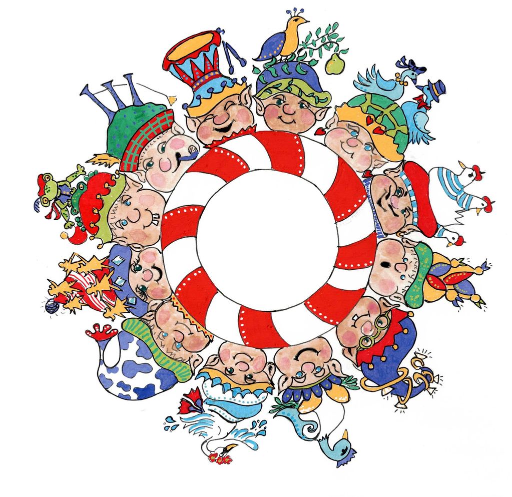 12 Elves of Christmas design