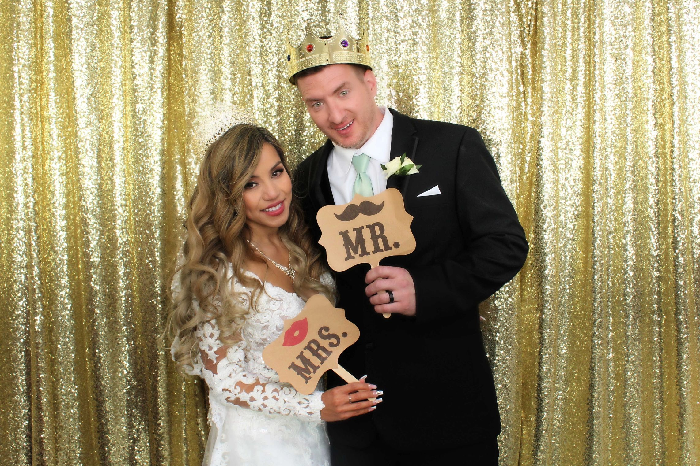 Gold Sequins Photo Booth Backdrop Orange County Wedding Photo Booth