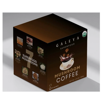 It contains 7 Superfood Mushrooms:Reishi,Maitake,Lion's Mane,Chaga,Turkey Tail, Shiitake, Cordyceps.