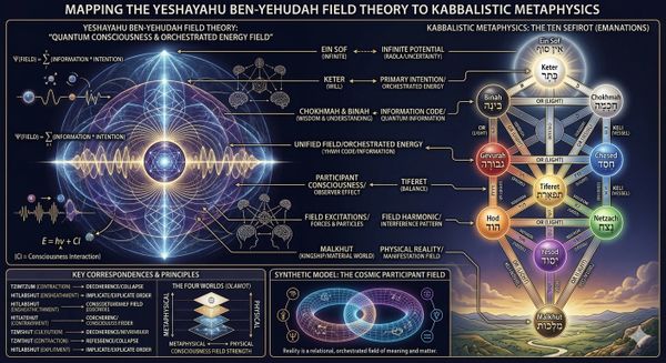 Mapping The Yeshayahu Ben-Yehudah Field Theory To Kabbalistic Metaphysics.