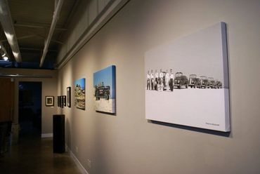 Gallery canvas wraps of vintage Sleeping Bear Dunes photos displayed at Ledbetter Gallery.