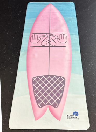 Perfect your Pop Up and catch more waves. Travel Fitness Mat ideal for dry land training.