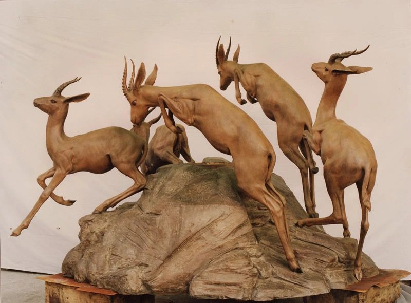 Bronze Sculpture of Gazelles
