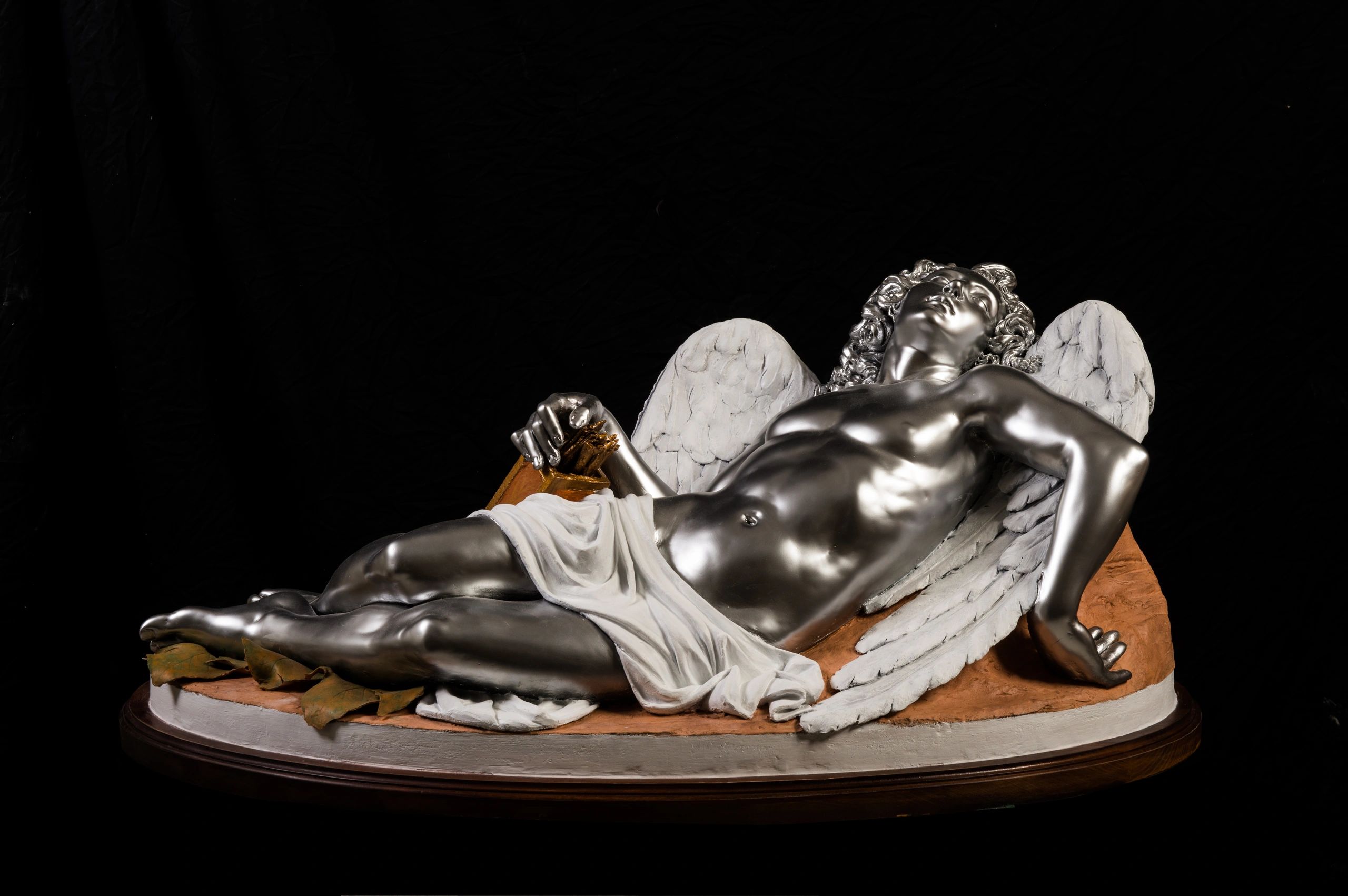 Bronze sculpture of an angel