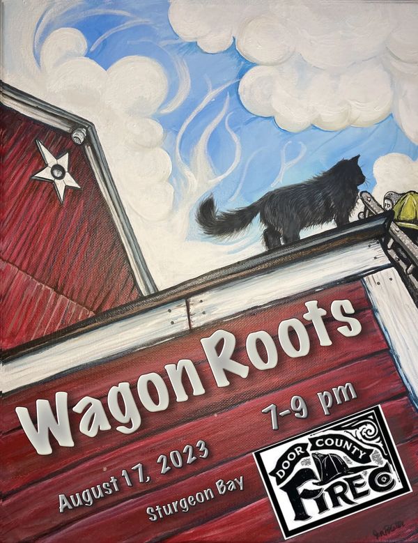 We didn’t want a barn fire for the DCFC gig poster, but Jen’s cat S’mores needed a rescue.