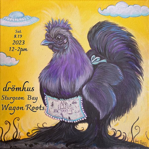 drömhus has some funky alien abduction wallpaper in their bathroom. It matches Thunderthighs’ apron.