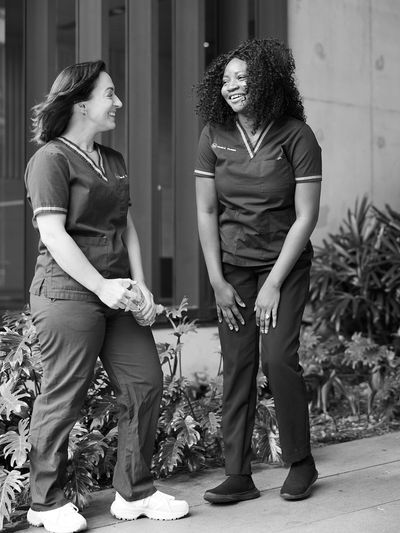 Nurses on a shift at a nursing home