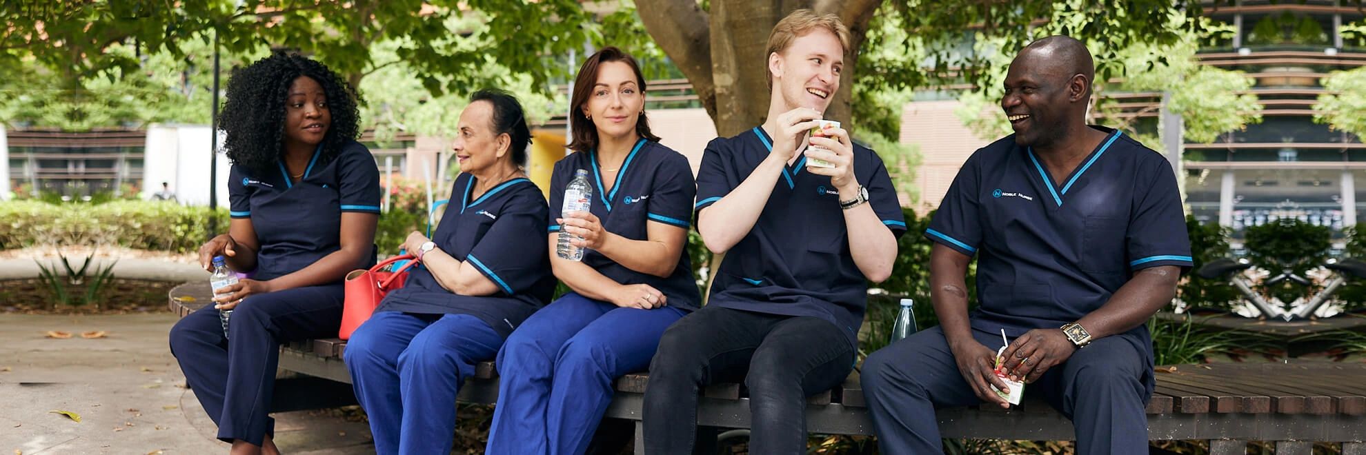 Noble Nurses on break in Central Park