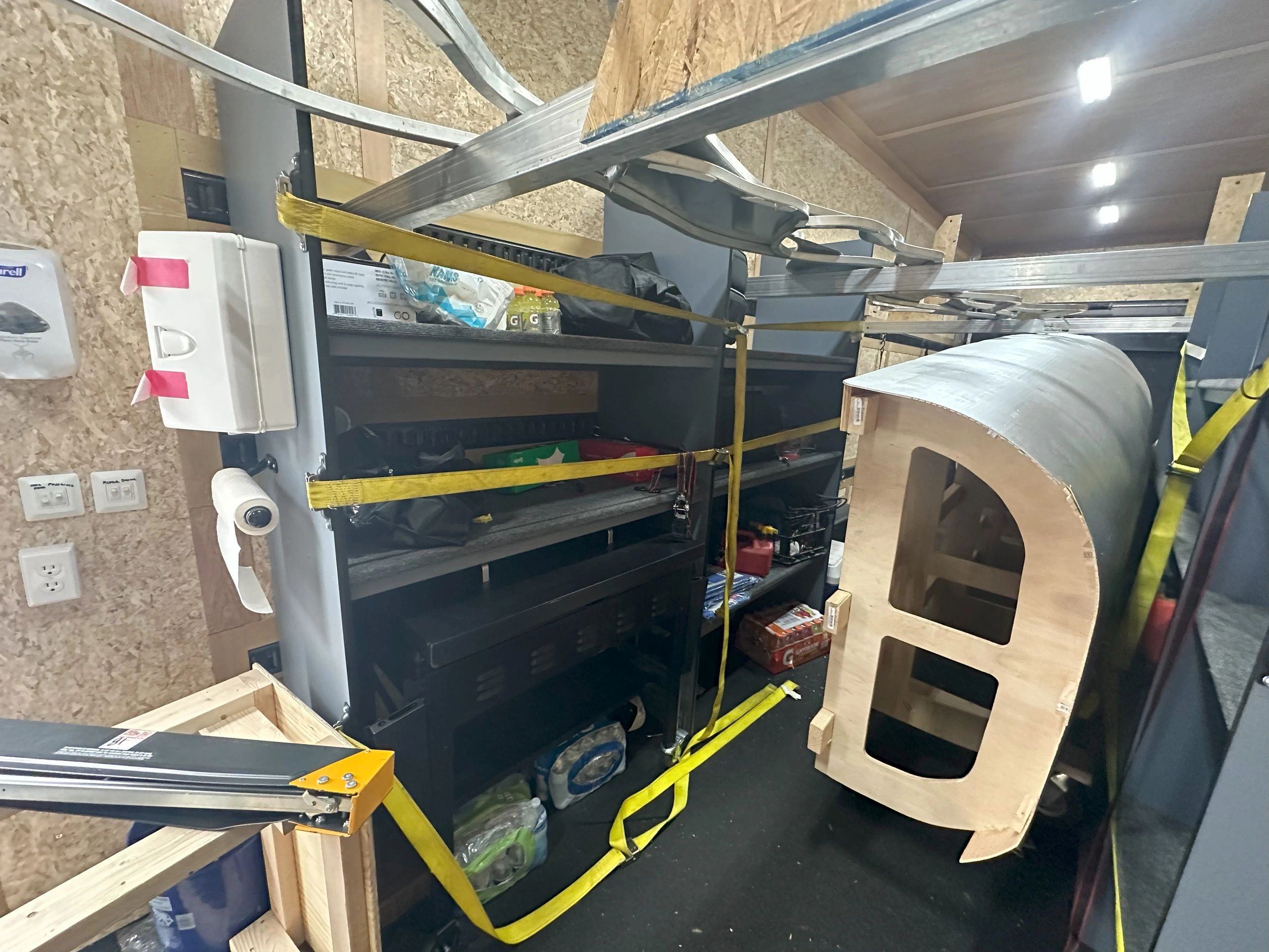 Instrument Trailer Shelving with 42" walkway
