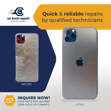 Whether you have an iPhone with a glass or metal back, we can fix it.