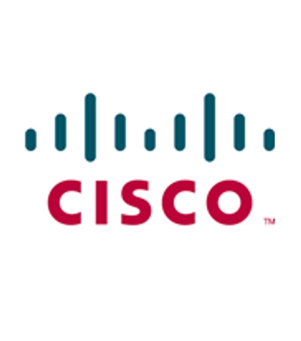 The Cisco logo with blue bars and red text.