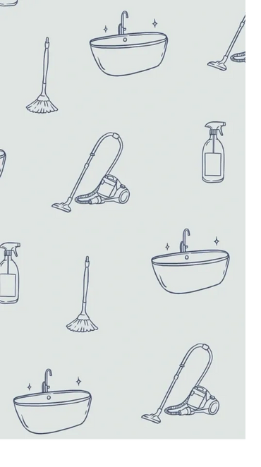 Seamless pattern with cleaning tools and shining sinks.