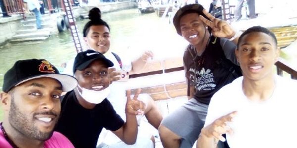 Mr. Guy (founder) and PBC members sail down the canal of Zhujiajiao Water Town in Shanghai, China.