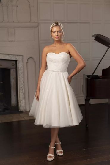 Milly true bride brighton belle tea length wedding gown