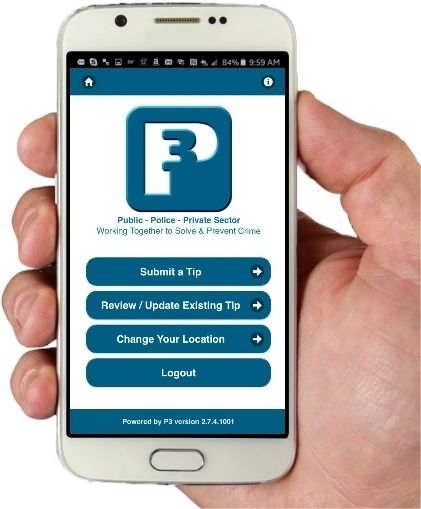 The P3 platform enables the public to share information anonymously with Crime Stoppers programs