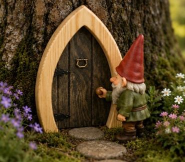 Handcrafted Wooden Gnome/Fairy Door