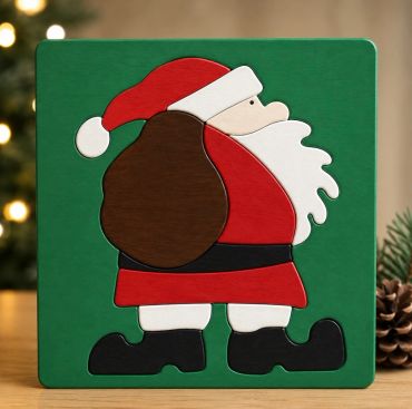 Handcrafted Wooden Santa Puzzle