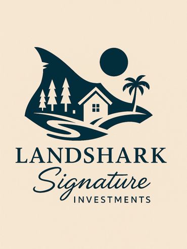 Logo for Landshark Signature Investments featuring nature and home elements.