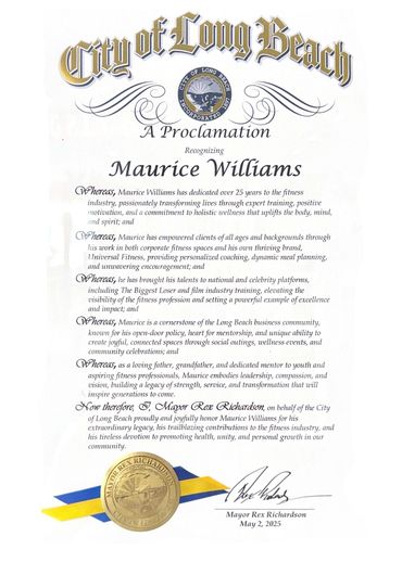 Personal Training and HIIT class workouts at Universal Fitness in Long Beach.