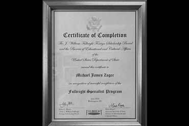 Fulbright certificate - served at Ho Chi Minh Conservatory of Music, Vietnam. Summer 2018.