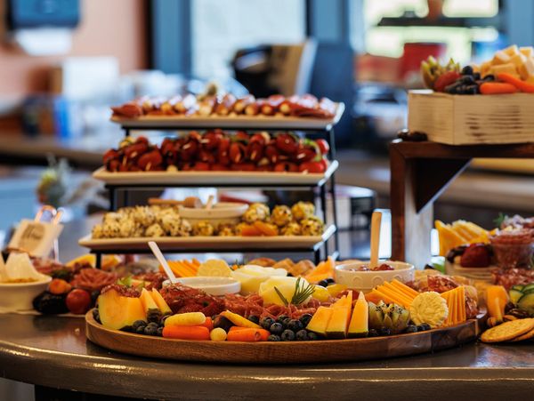 Elevated grazing for a beautifully hosted event.