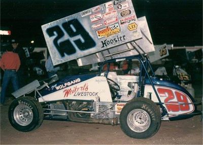 Doug Wolfgang driving  Weikert's #29 World of Outlaws Winged Sprint Car,  Davis Motors Speed Parts