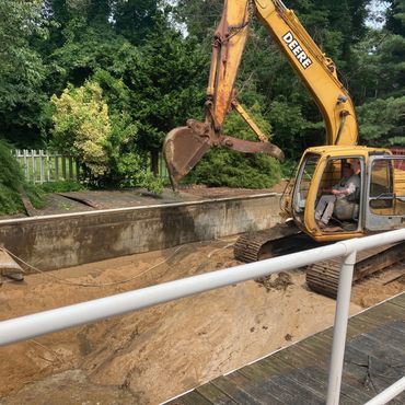 demolition of a large in-ground pool