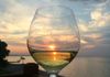 Sunset through a wine glass, Wild Waves style.  Thanks Brit!