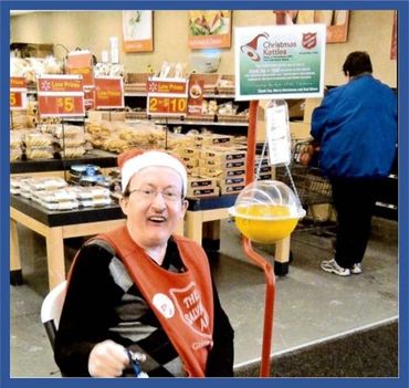 Volunteering for Salvation Army.