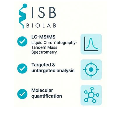 Servizi offerti da ISB: LC-MS/MS, analisi targeted e untargeted, quantificazione molecolare