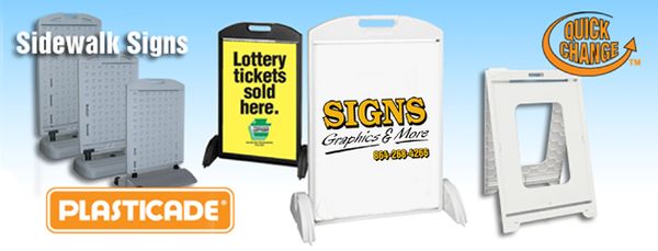 Signs Graphic and More is an authorized reseller of Plasticade and Signicade products.