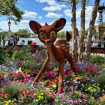 Epcot Bambi Flower and Garden topiary.