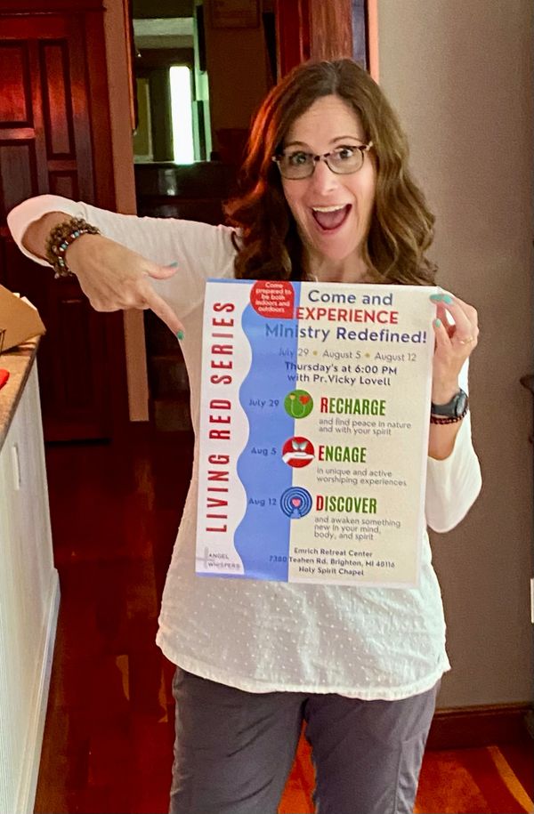 Danielle advertising the Living RED summer series