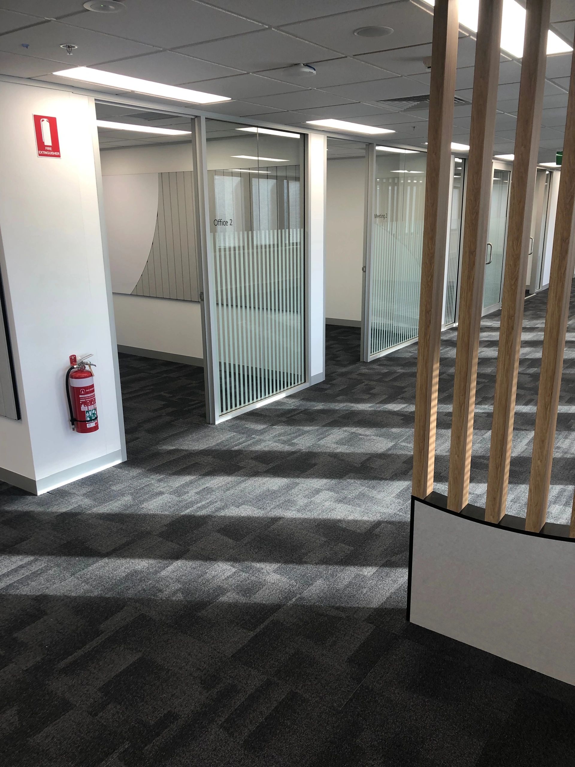 Modern office hallway with Carpet Tiles